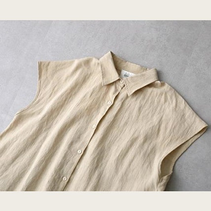 綿麻プルオーバーシャツワンピース レディース 半袖シャツ ゆったり トップス 夏服