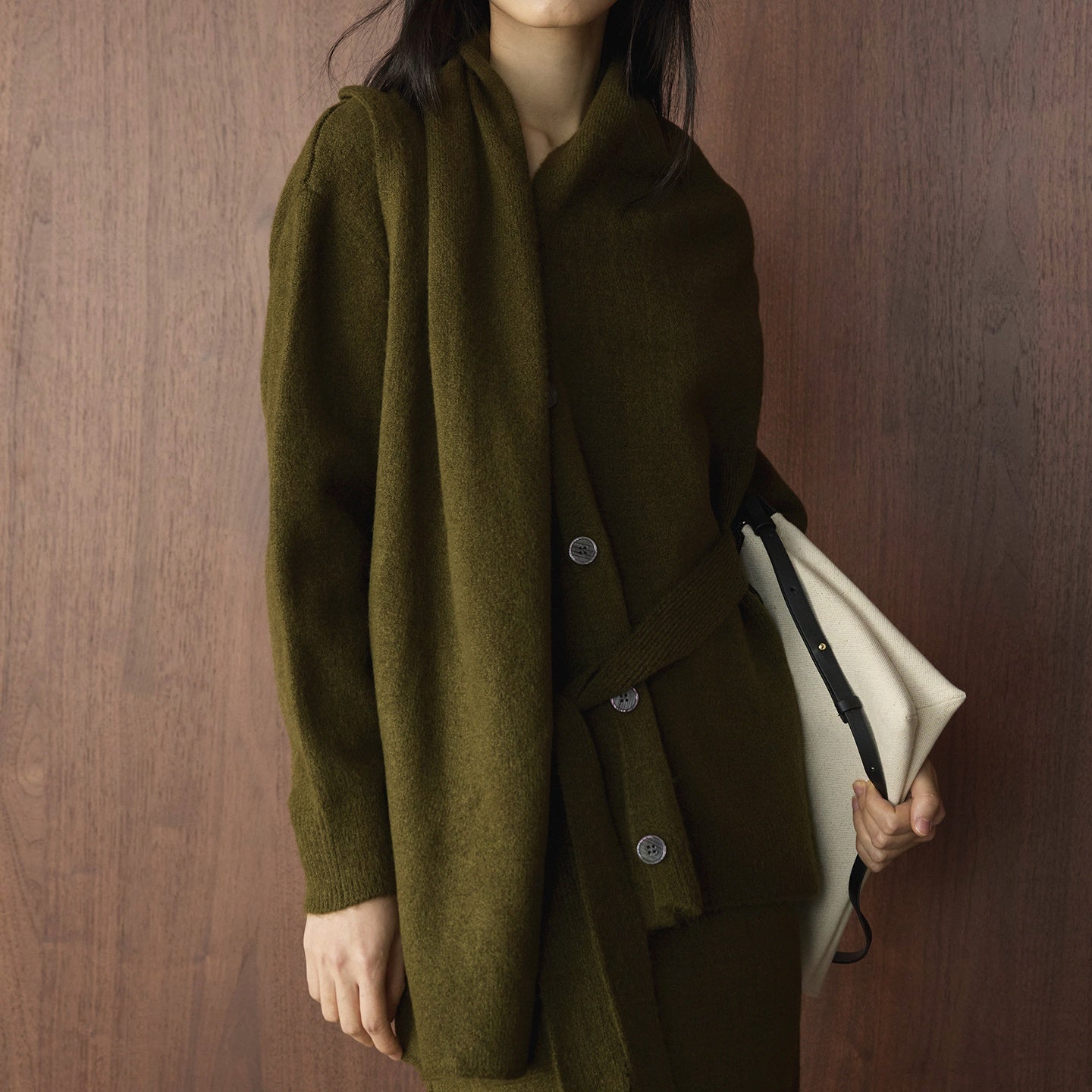 ニットセットアップ レディース カーディガン スカート セーター 2点セット 秋冬