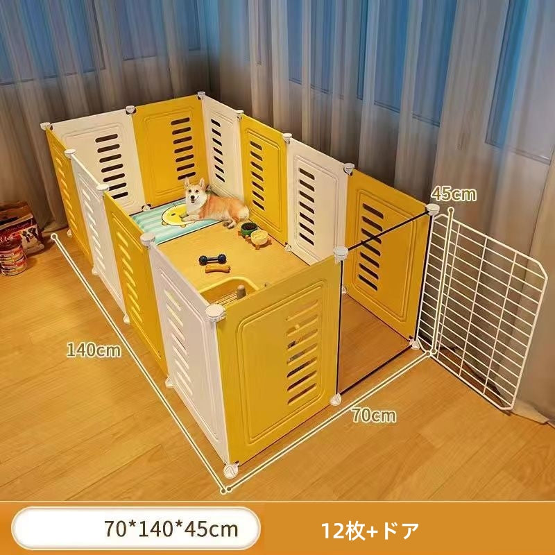 ペットサークル バリアフリー  ドア付き ペットケージ サークル 高さ45cm 小型犬