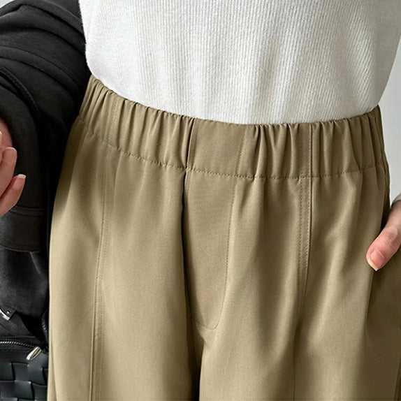 ワイドパンツ レディース ハイウエスト ボトムス スラックス ストレートパンツ 体型カバー