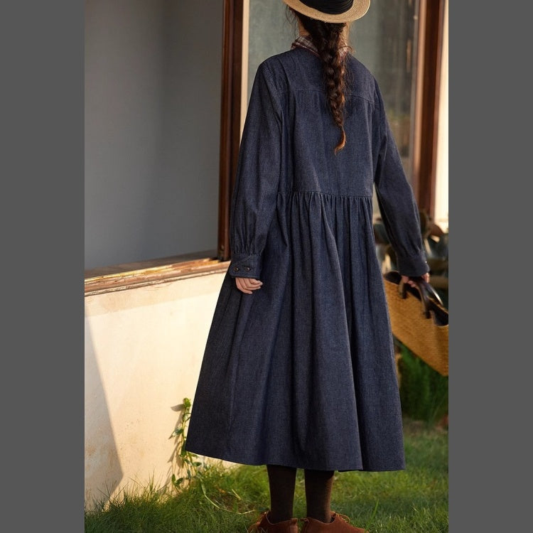 デニムワンピース ワンピース レディース 長袖 スプリングドレス 春服 エレガント