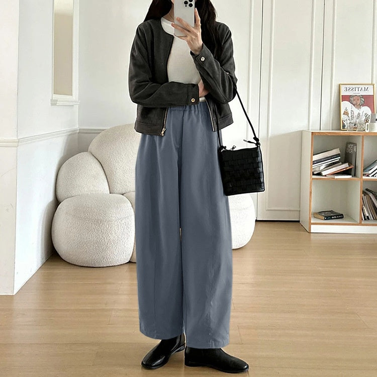 ワイドパンツ レディース ハイウエスト ボトムス スラックス ストレートパンツ 体型カバー