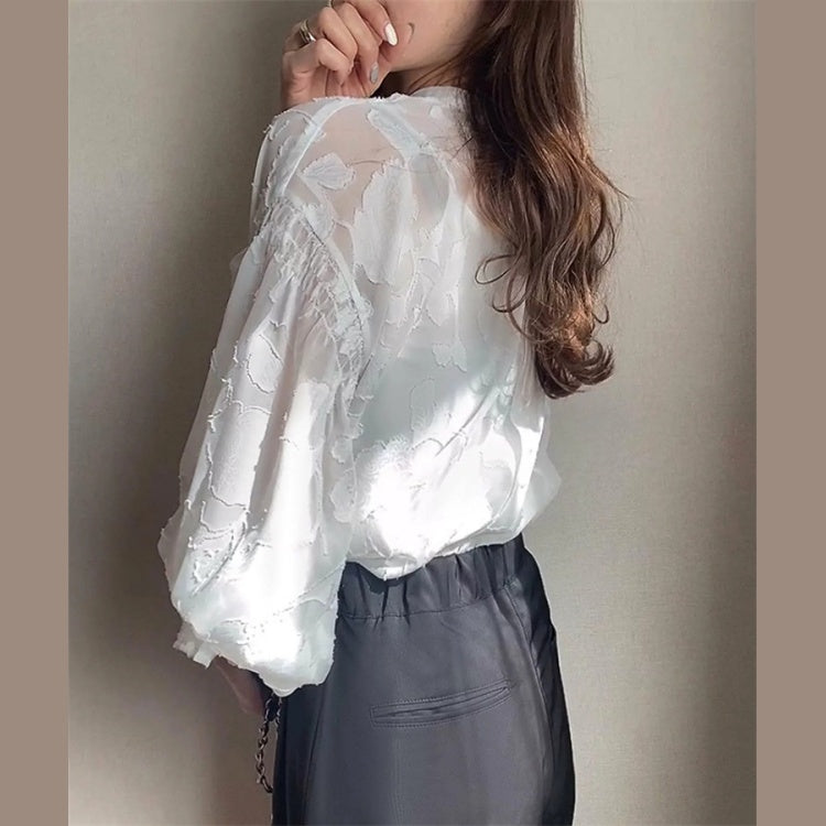 レースブラウス フラワーブラウス シフォンブラウス レディース トップス