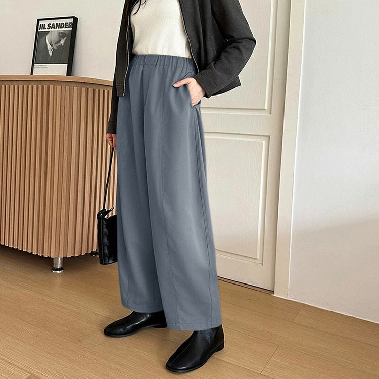ワイドパンツ レディース ハイウエスト ボトムス スラックス ストレートパンツ 体型カバー
