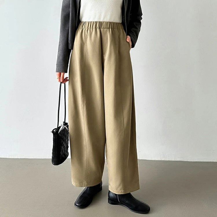 ワイドパンツ レディース ハイウエスト ボトムス スラックス ストレートパンツ 体型カバー