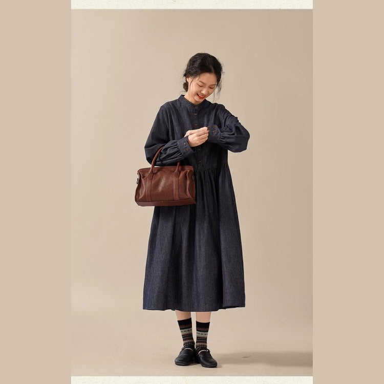 デニムワンピース ワンピース レディース 長袖 スプリングドレス 春服 エレガント