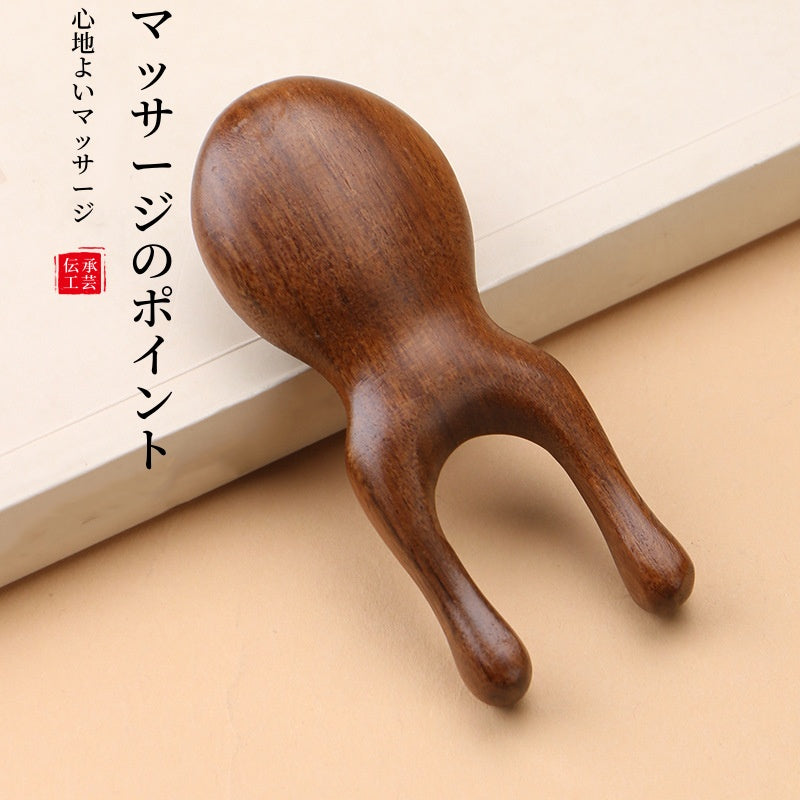 マッサージコーム 金白檀マッサージコーム 木製コーム ヘアブラシ櫛  ヘアブラシコーム