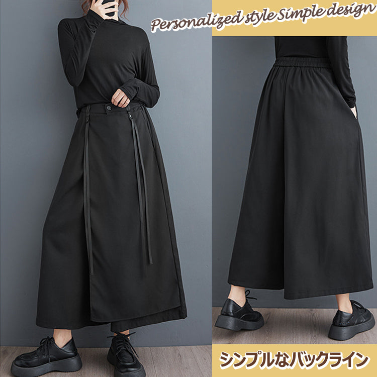キュロット ワイドレッグパンツ ワイドパンツ ガウチョパンツ レディース