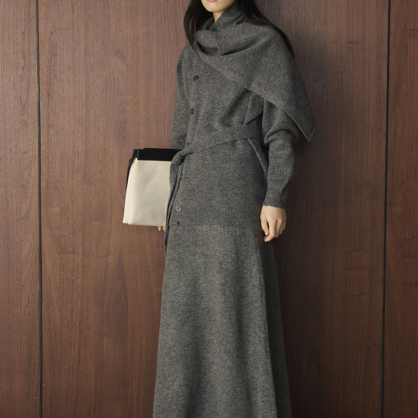 ニットセットアップ レディース カーディガン スカート セーター 2点セット 秋冬