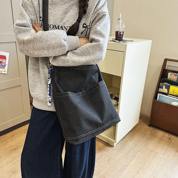 デニム ショルダーバッグ ユニセックス メンズ レディース カジュアル 通学