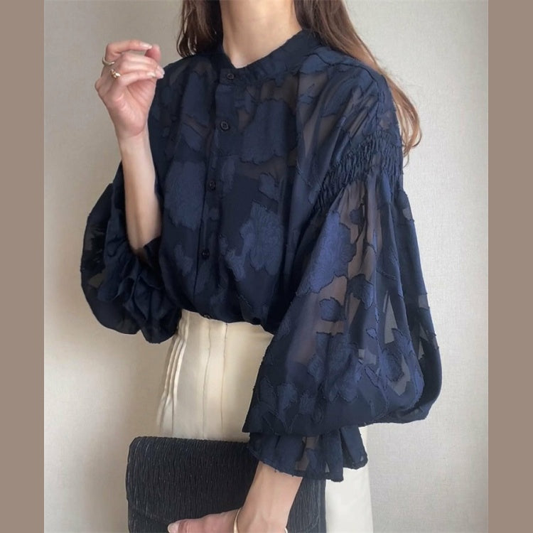 レースブラウス フラワーブラウス シフォンブラウス レディース トップス