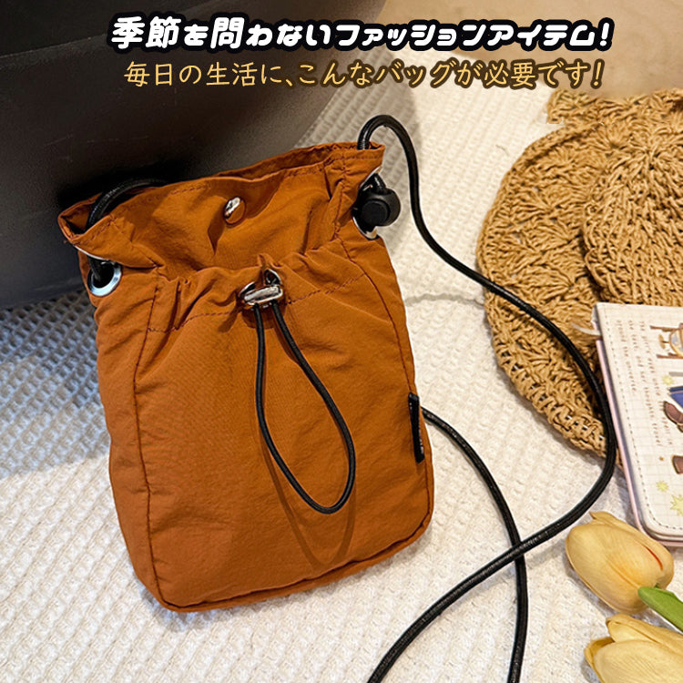 ショルダーバッグ スマホポーチ 携帯バック 肩掛けバッグ 巾着バッグ ミニバッグ