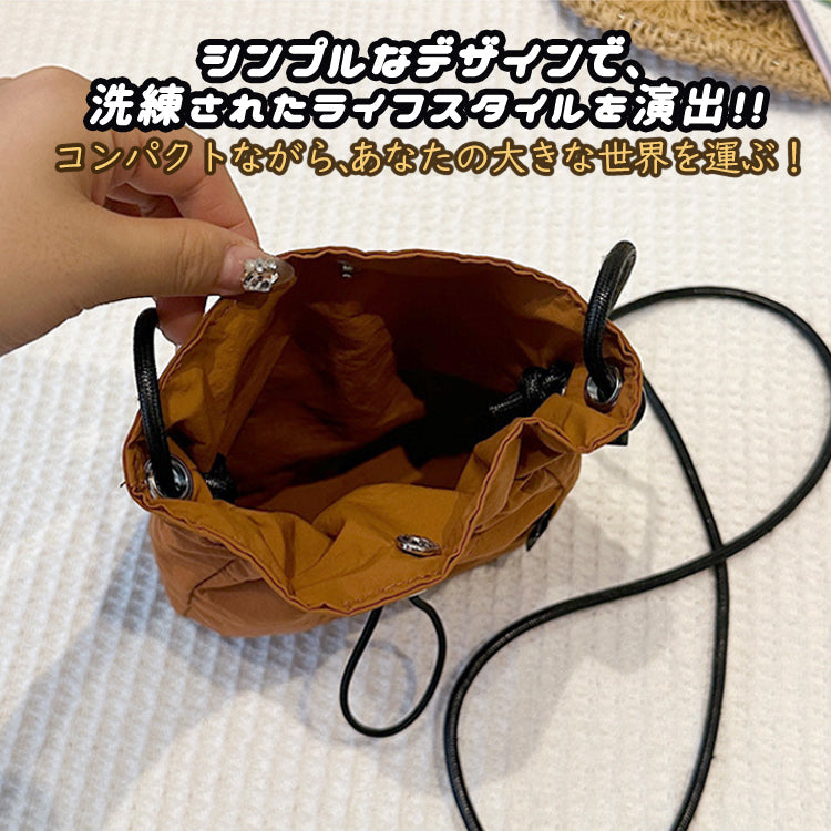 ショルダーバッグ スマホポーチ 携帯バック 肩掛けバッグ 巾着バッグ ミニバッグ