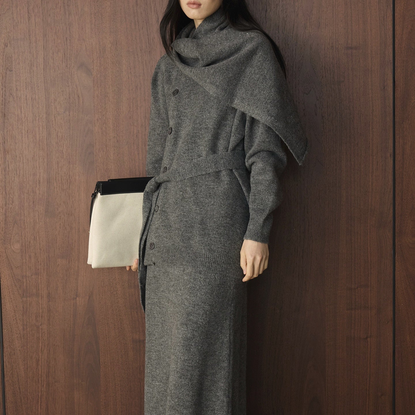 ニットセットアップ レディース カーディガン スカート セーター 2点セット 秋冬