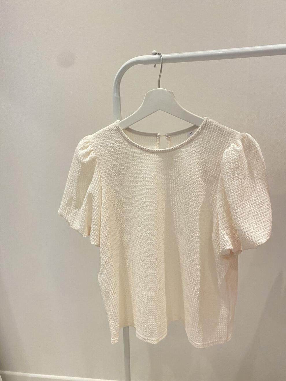 ブラウス レディース トップス Tシャツ カットソー 半袖 シャツ 韓国風 ワッフル素材