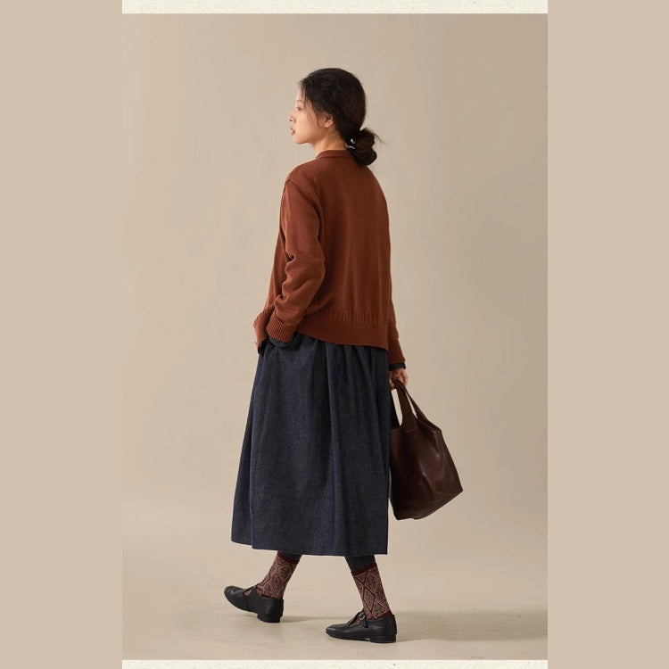 デニムワンピース ワンピース レディース 長袖 スプリングドレス 春服 エレガント