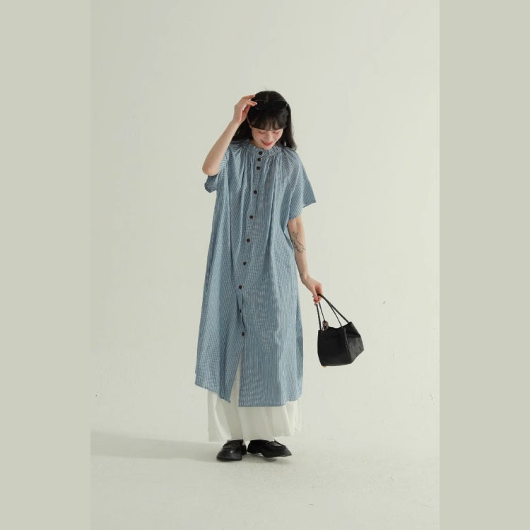 シャツ ブラウス ロングシャツ クルーネックシャツ 彼シャツ トップス