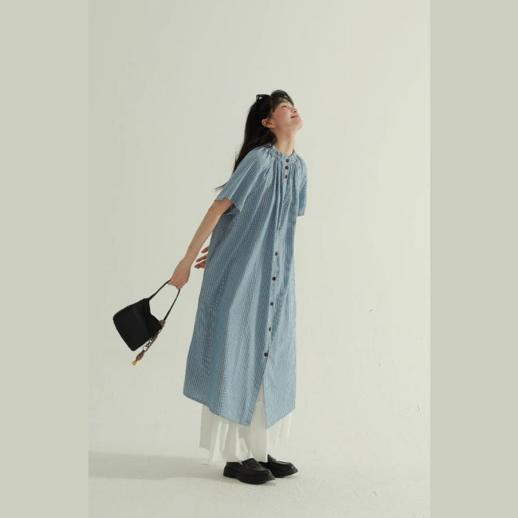 シャツ ブラウス ロングシャツ クルーネックシャツ 彼シャツ トップス