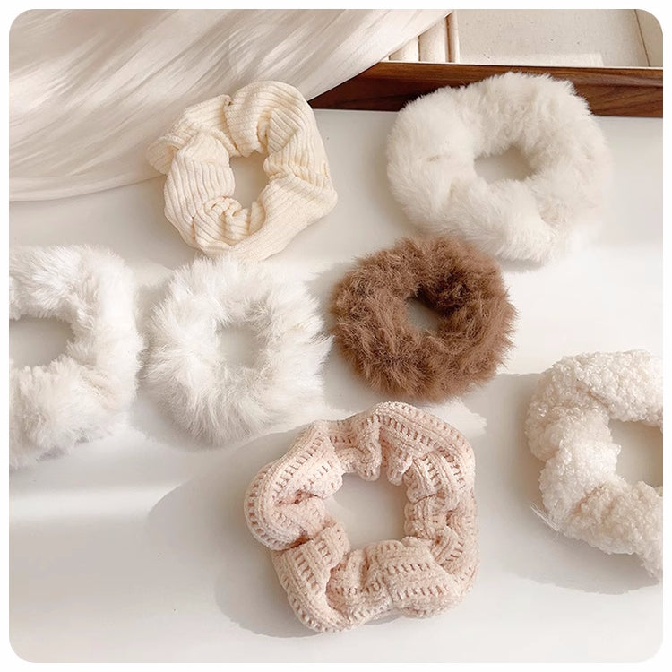 ヘアゴム っぽい 7点セット おしゃれ ヘアアクセサリー ファーボール ポニーテール 無地