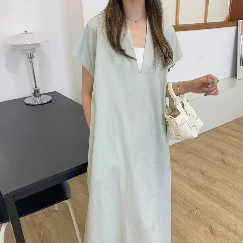 ワンピース シャツワンピース ロングワンピース ロングシャツ ゆるワンピ レディース