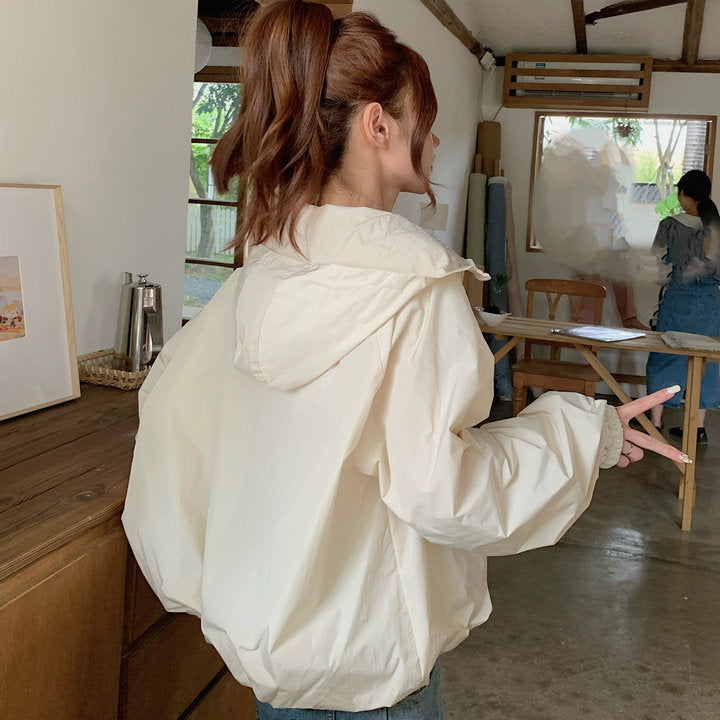 マウンテンパーカー レディース ショート丈 ジャケット UVパーカー フード付き