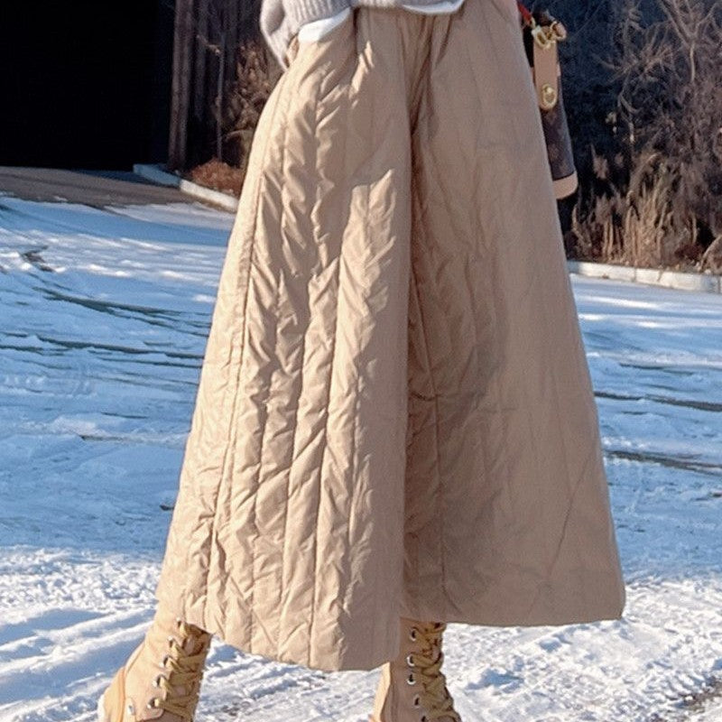 パンツ レディース メンズ カーブパンツ ロングパンツ 秋冬 ガウチョパンツ キルティング