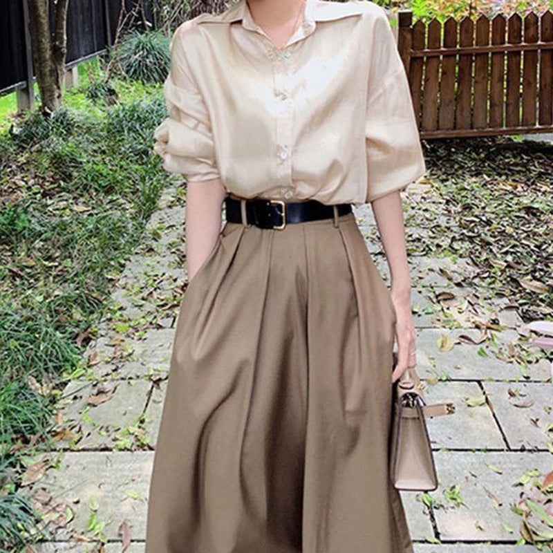 スカートセット レディース 高級感 港風 タンフェイスタイル 温柔 通勤 二点セット