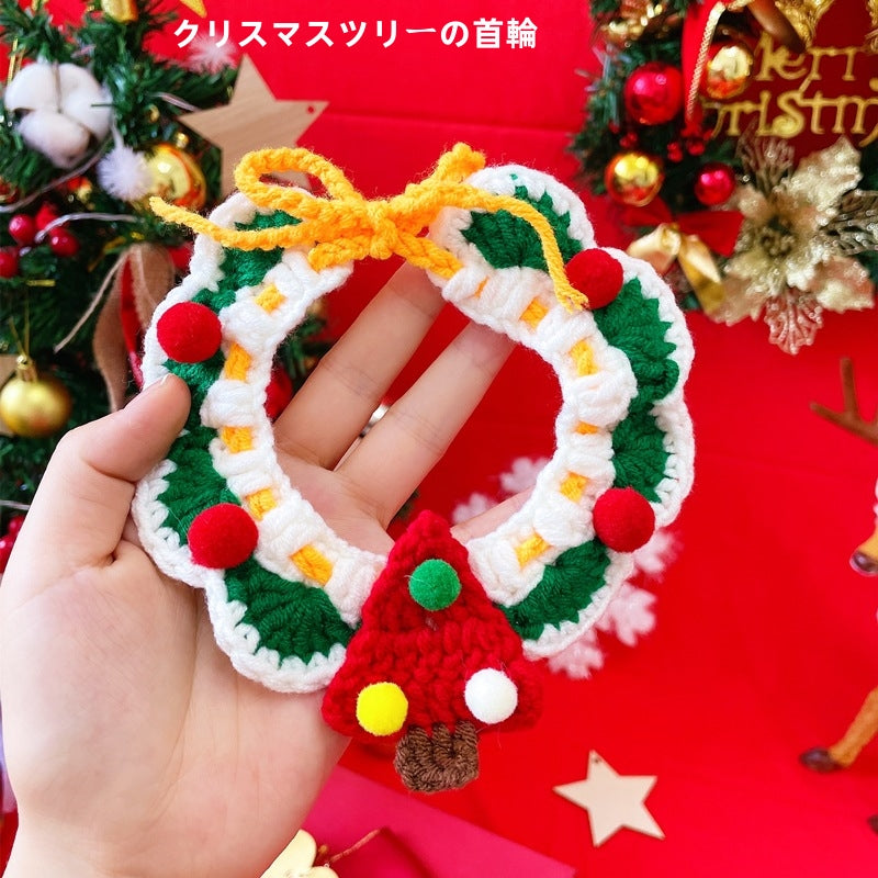 クリスマス ペットバンダナ 猫 小型犬 ペットスカーフ ネックチョーカー 猫よだれカバー