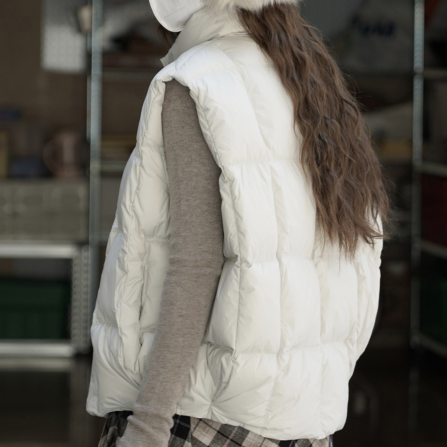 ダウンベスト レディース コート キルティングジャケット 秋冬 立ち襟