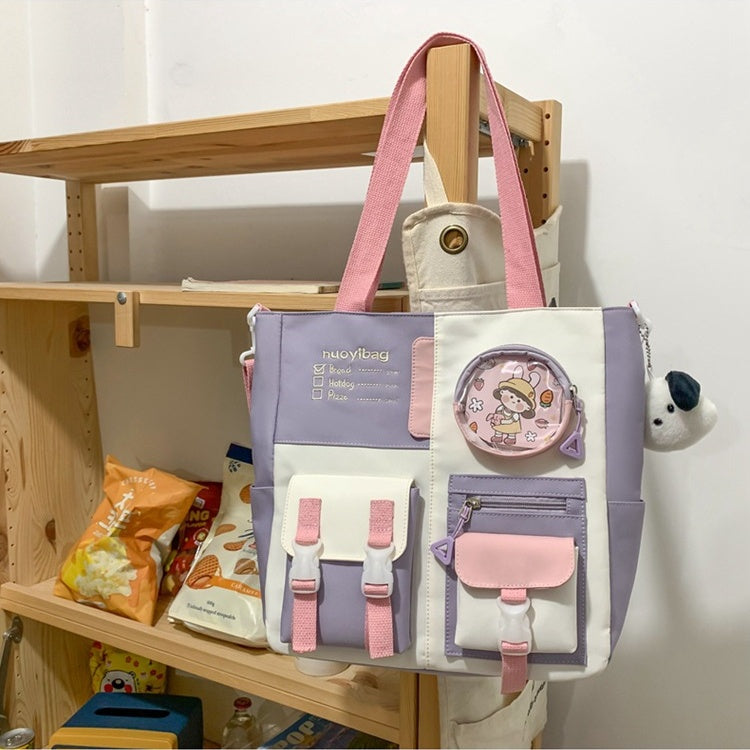 トートバッグ 学生バック レディース 軽い 弁当袋 手提げ袋 ハンドバッグ 帆布 大きめ