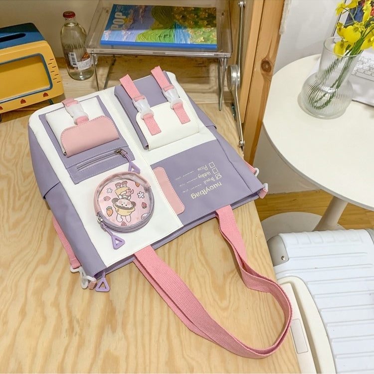 トートバッグ 学生バック レディース 軽い 弁当袋 手提げ袋 ハンドバッグ 帆布 大きめ