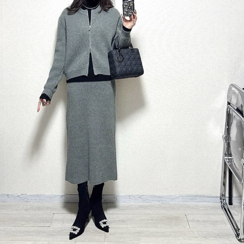 スカートスーツ レディース セットアップ ウールタッチ 事務服 高品質 春夏秋冬 2点セット