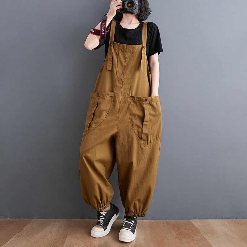 サスペンダーパンツ オールインワン サロペット ワイドサロペットパンツ ワンピース