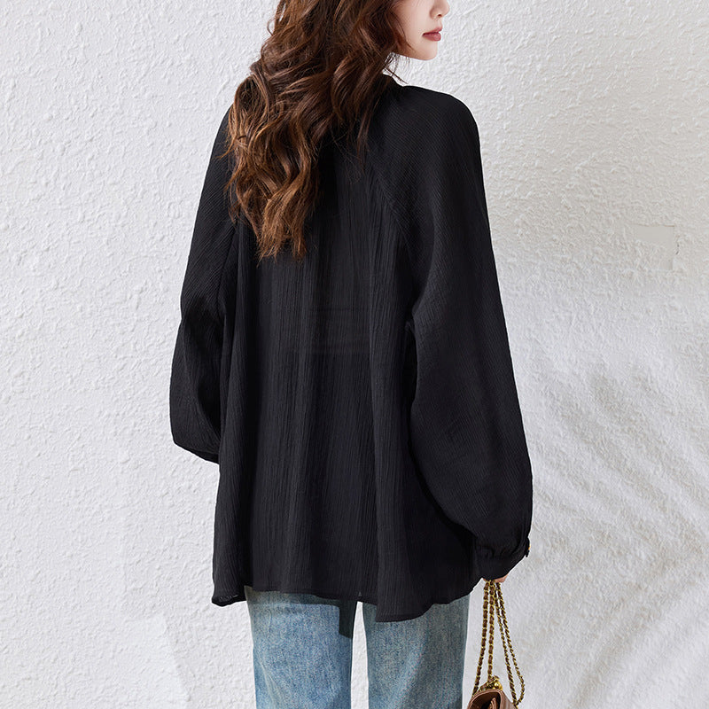 ブラウス シフォンブラウス ロングシャツ レディースシャツ シャツ トップス レディース