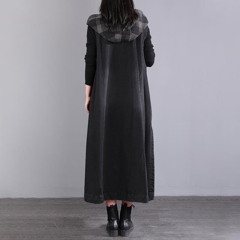 デニム ノースリーブ レディース 春秋 前開き 重ね着 アウター トップス ジレ レイヤード