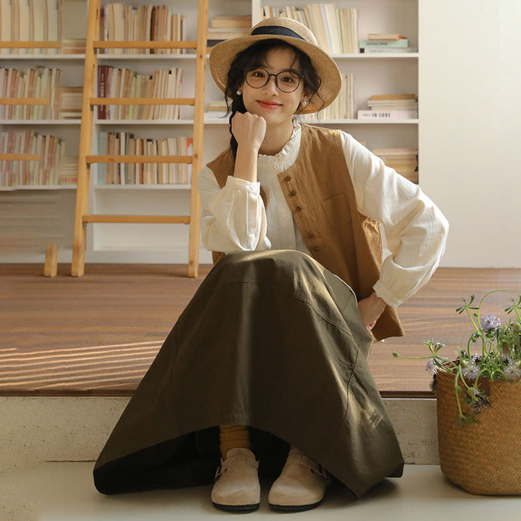 韓国風 セットアップ ベスト レディース トップス 3点セット 雑誌風