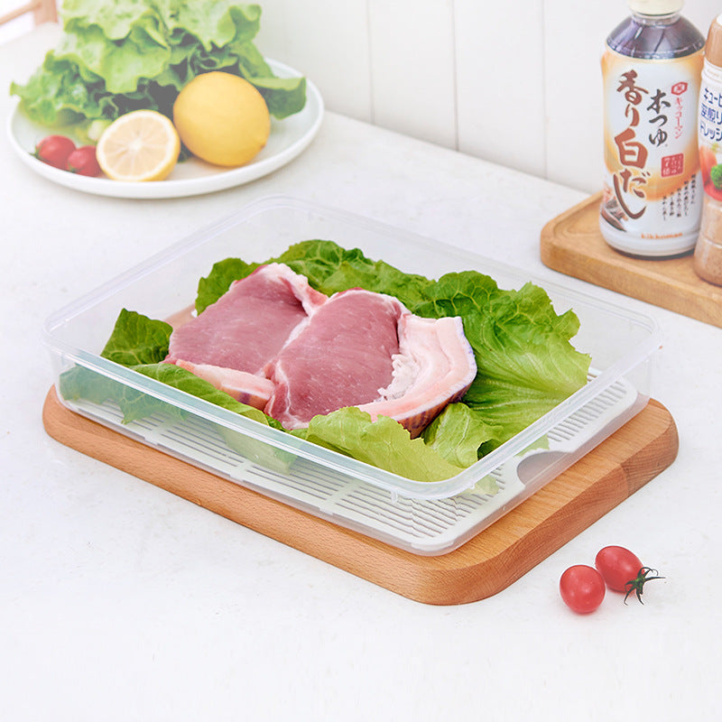 収納ボックス  冷蔵庫収納ケース  蓋付き野菜ケース 食品収納ボックス