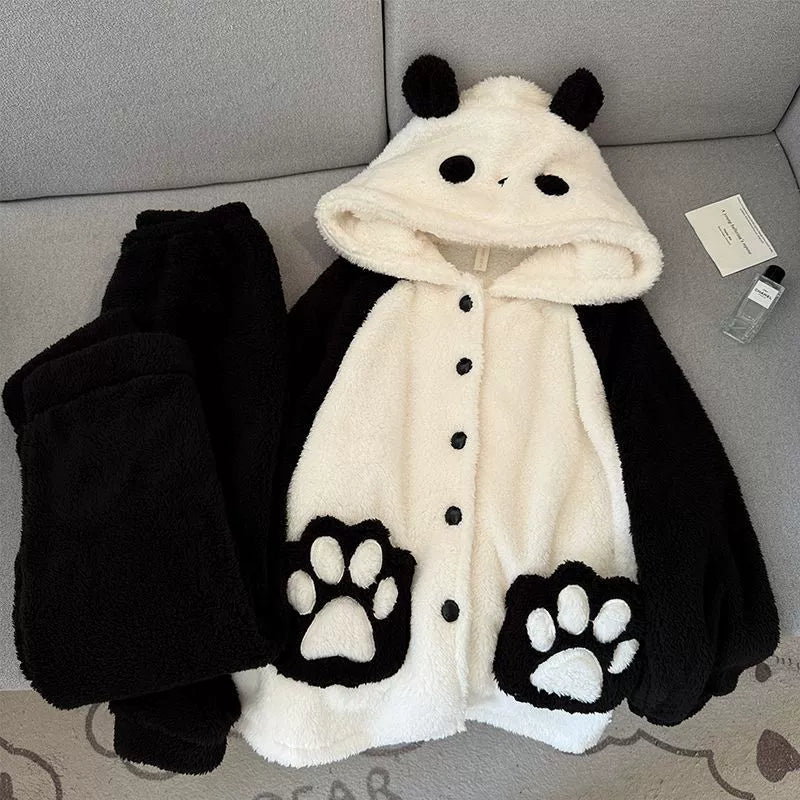 パンダ ルームウェア ナイトウェア リラックスウェア パジャマ 部屋着 寝間着 上下セット