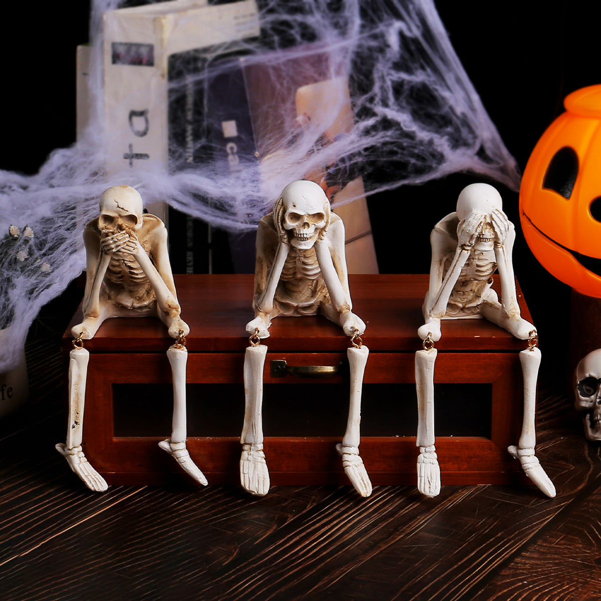 骸骨 ハロウィン飾り ハロウィンスケルトン お化け 怖い ホラー 骨 小道具 不気味なパー
