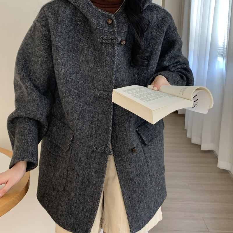 ダブルフェイスウールコート ウールコート ミディアムコート コート アウター