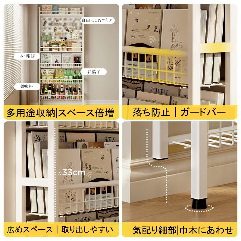超薄型 隙間収納 扉裏収納棚 多機能扉裏収納 壁掛け ホワイト シンプル多層雑多オーガナ