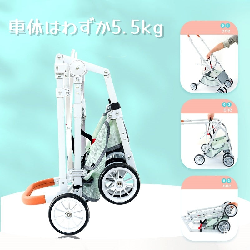 ペットカート ペットキャリーカート ドッグカート 小型犬用ベビーカー キャットカート 猫用ベビーカー