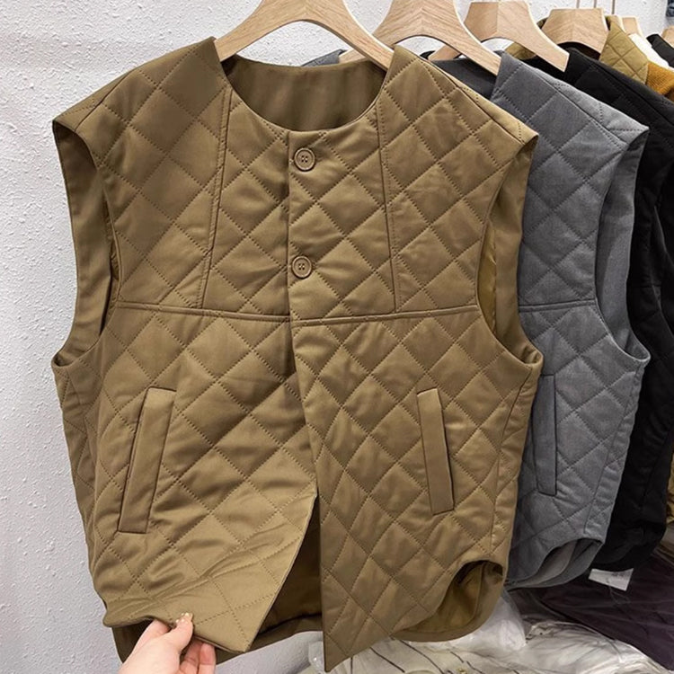 ベスト キルティングベスト 中綿ベスト ノーカラーベスト ジレ アウター