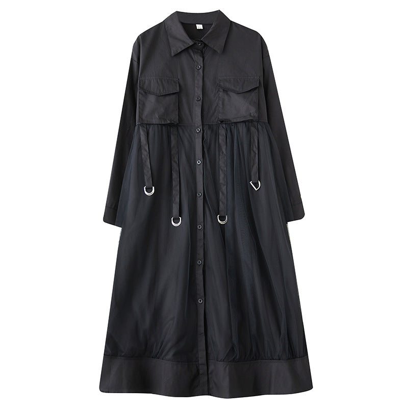 ドッキングワンピース シャツワンピ レディース レーヨン 柔らかい 肌触り 着心地