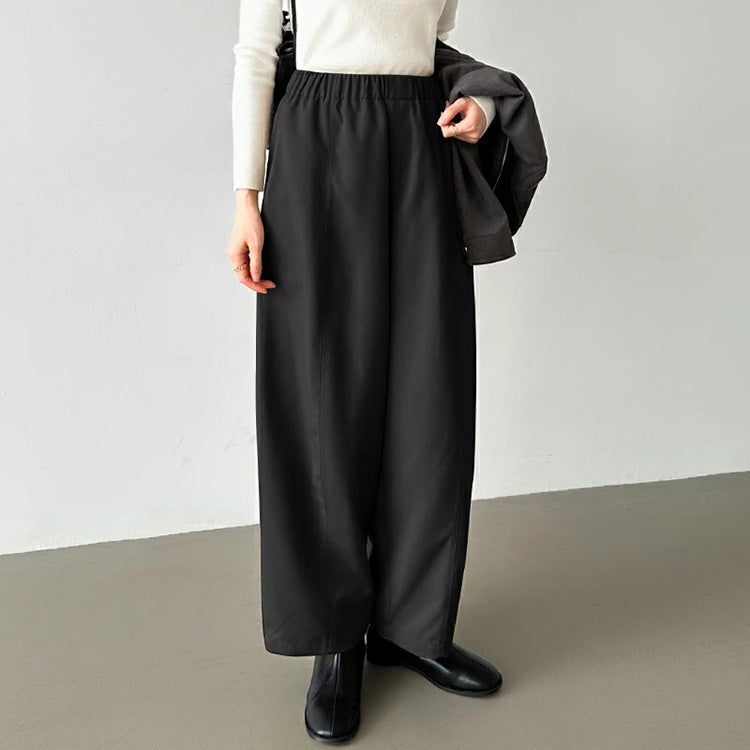 ワイドパンツ レディース ハイウエスト ボトムス スラックス ストレートパンツ 体型カバー