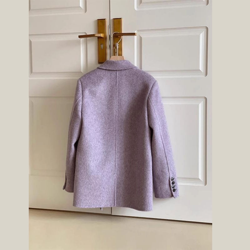 ラシャコート 長袖 レディース チェスターコート ショートコート 襟付き 普段着 レトロ