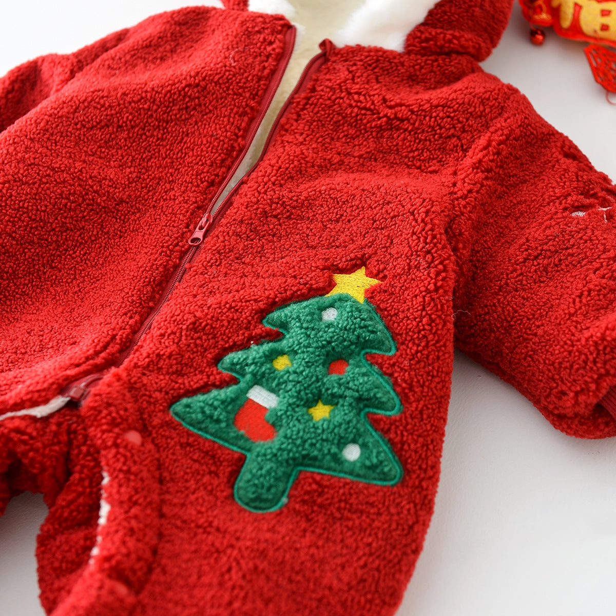 ベビー ジャンプスーツ カバーオール プレゼント サンタクロース クリスマスツリー アウター