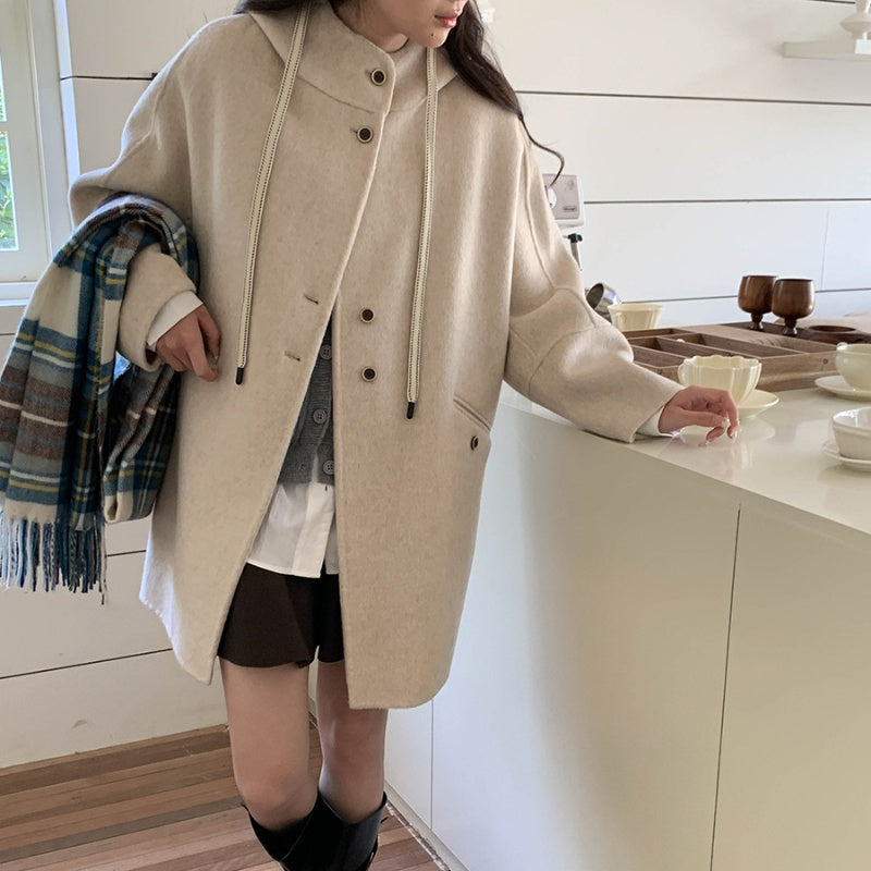 ウール混紡コート ウールコート ミディアムコート コート アウター ジャケット
