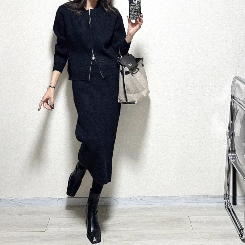 スカートスーツ レディース セットアップ ウールタッチ 事務服 高品質 春夏秋冬 2点セット