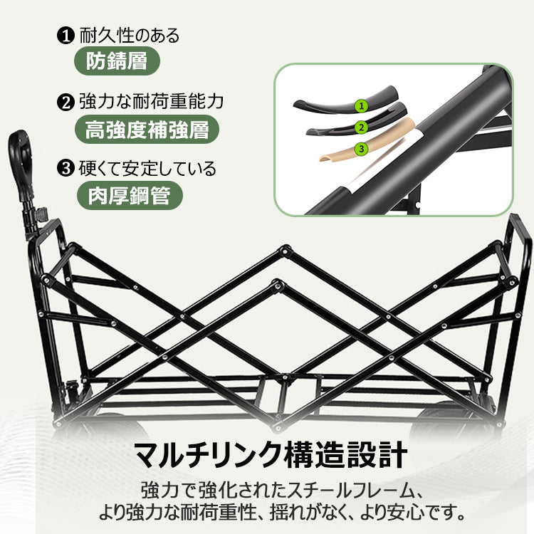 ワゴンキャリー キャリーカート アウトドアワゴン キャンプ用トロリー
